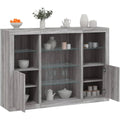 LED Beleuchtung und offene Ablagen an dem Sideboard