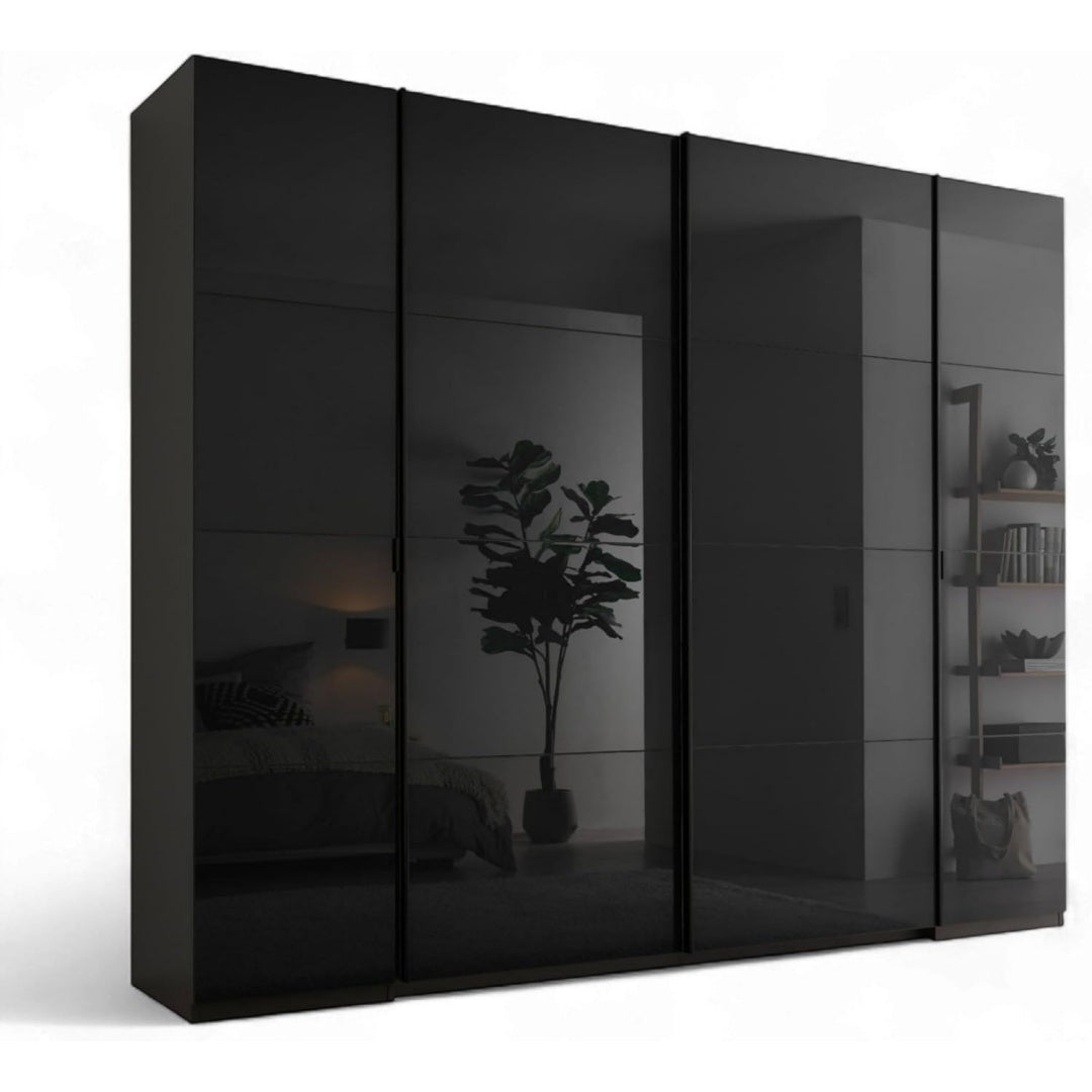Kleiderschrank in Anthrazit mit beschichteten Flaechen