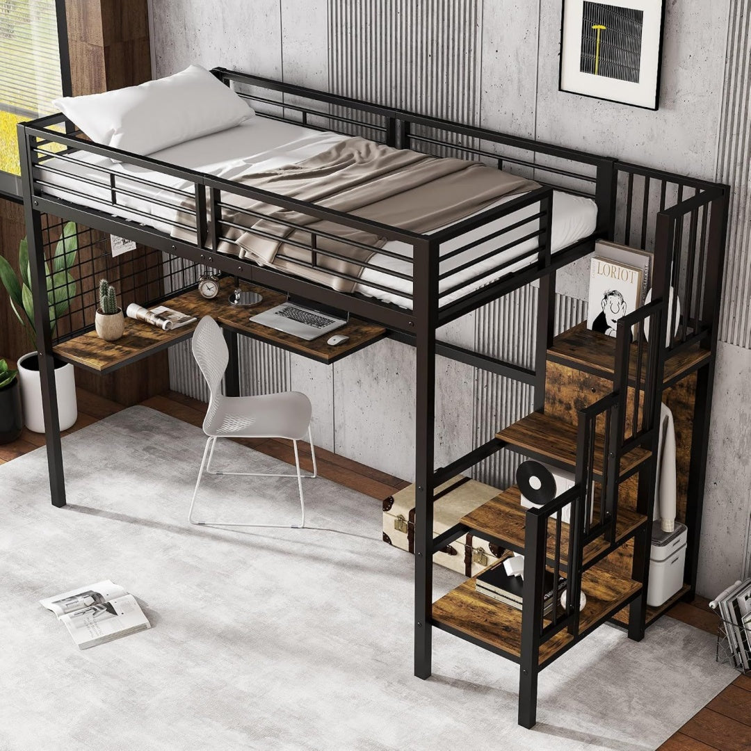 Das Etagenbett misst 90 x 200 cm