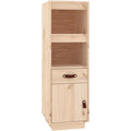 Hochschrank aus Massivholz und Kiefernholz in Naturbraun