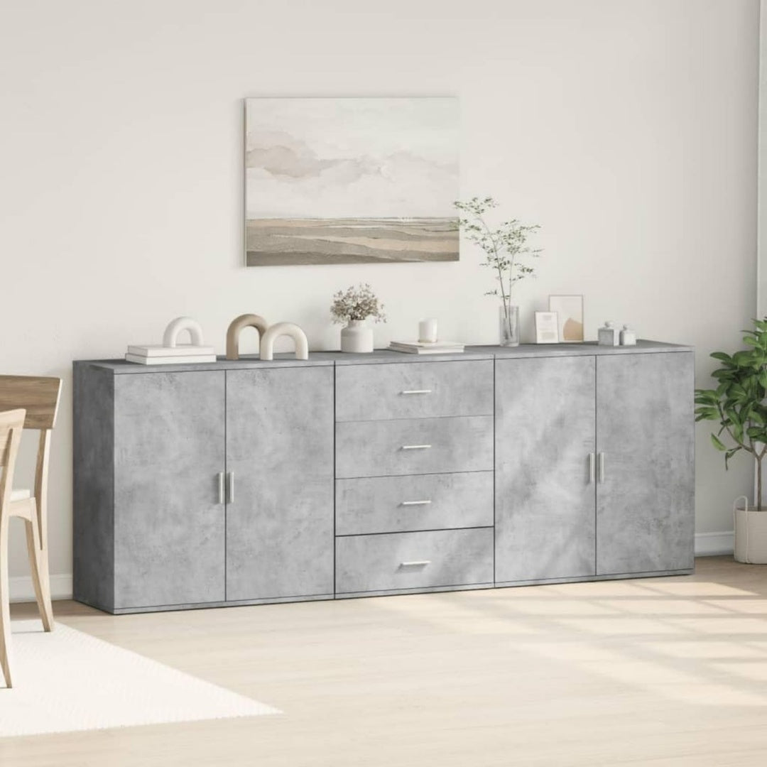3 Exemplare von dem Sideboard im Set in Betongrau