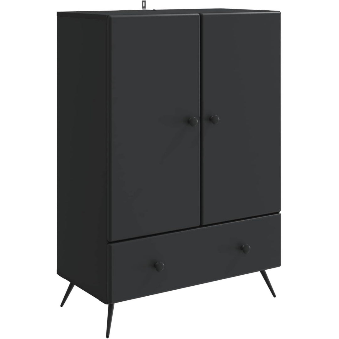 Sideboard mit den Massen 66 x 34.5 x 95 cm in Schwarz