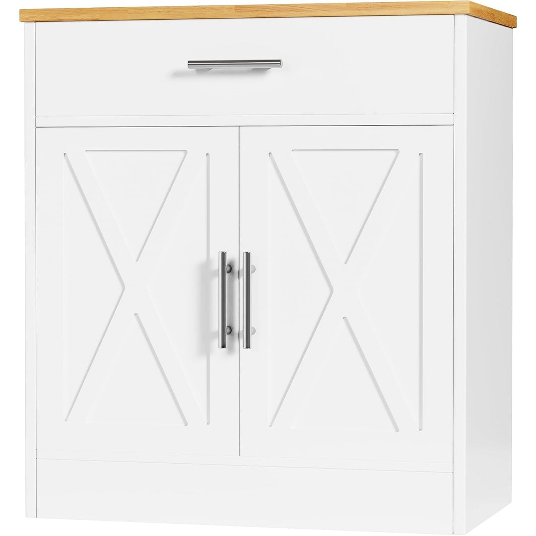 Sideboard mit geschlossenem Stauraum, Schubladen und Metallgriffen