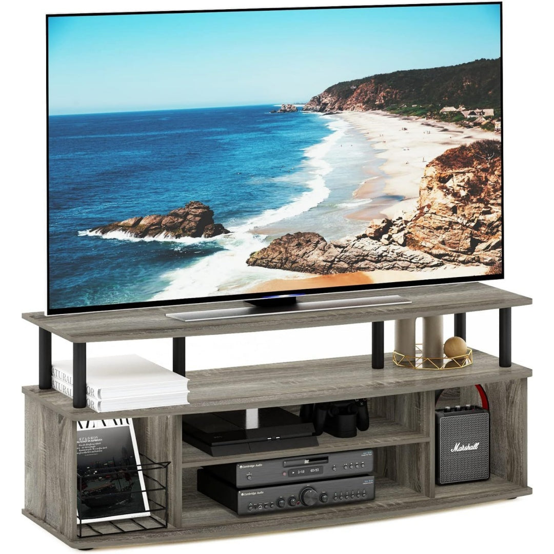 Medienboard in Schwarz und Eichenbraun