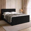 Boxspringbett aus Holzwerkstoff und Metall