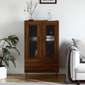 Hochschrank mit den Massen 69.5 x 31 x 115 cm in Eichenbraun aus Holzwerkstoff