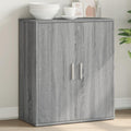 Sideboard mit den Massen 60 x 31 x 70 cm in Eichenbraun und Grau aus Holzwerkstoff
