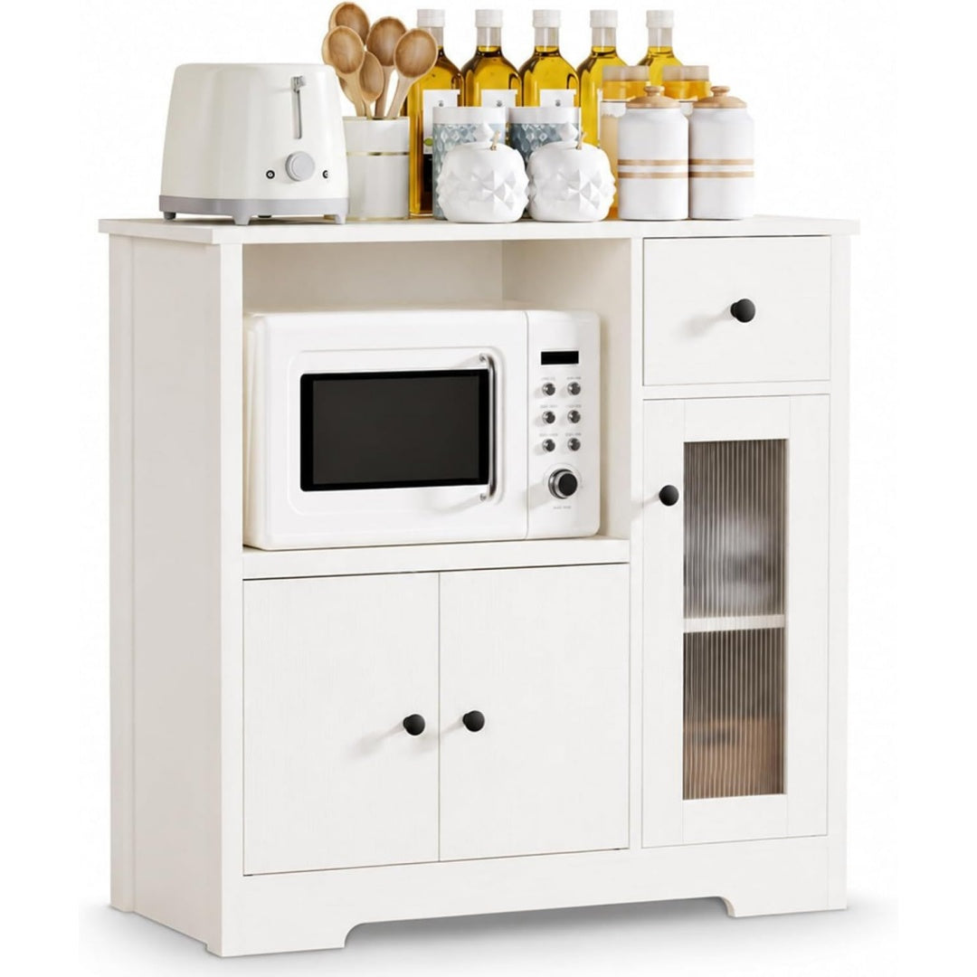 Sideboard verbindet 3 Tueren und Glasablagen